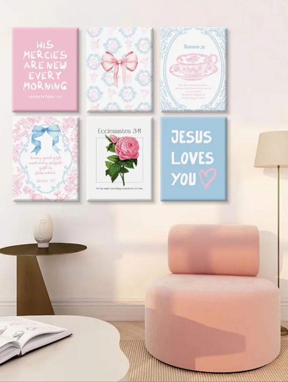NIB - Christian Wall Art Decor Bible Verses Poster 12x16x6 Inch Wrapped Canvas.